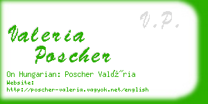 valeria poscher business card